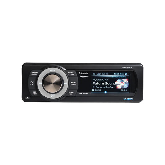 Aquatic AV MP5+ Adventure+ Series stereo, model MP521, with 3 inch color display