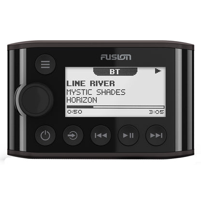 Fusion MS-NRX300 black wired marine stereo remote with monochrome LCD screen and control buttons - view 2