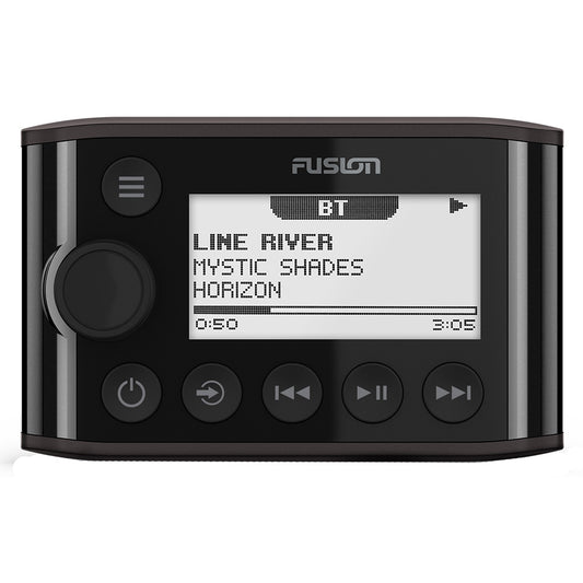 Fusion MS-NRX300 black wired marine stereo remote with monochrome LCD screen and control buttons - view 2