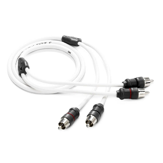 JL Audio XMD-WHTAIC2-3 2-channel 3 foot marine audio RCA interconnect cable with molded connectors