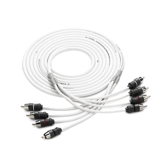 JL Audio XMD-WHTAIC4-12 four-channel 12 foot marine audio RCA interconnect cable