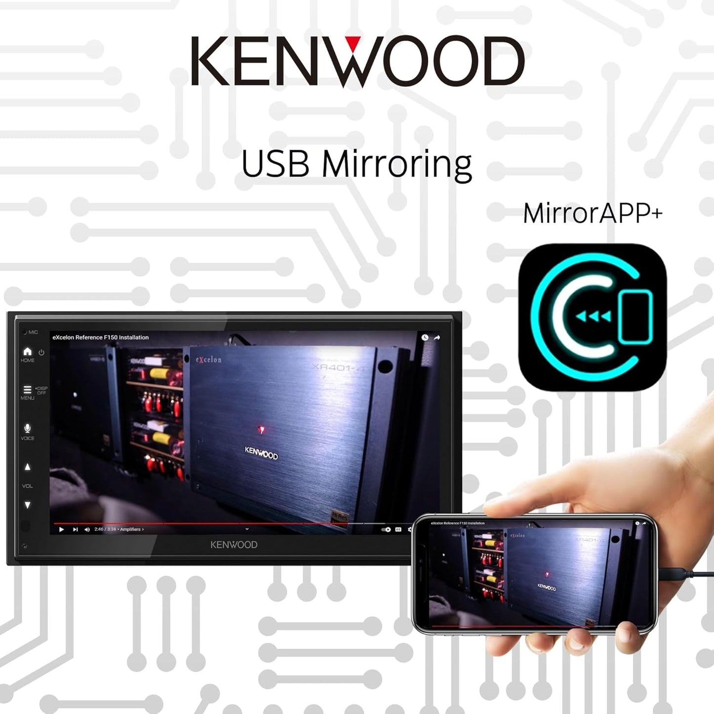 Kenwood DMX5020S 6.8" Multimedia Receiver — Refurbished
