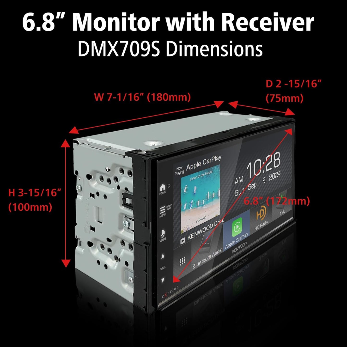 Kenwood DMX709S 6.8" Multimedia Receiver — Refurbished