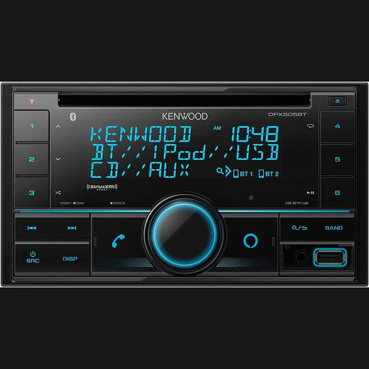 Kenwood DPX505BT Double-DIN Bluetooth Receiver — Refurbished