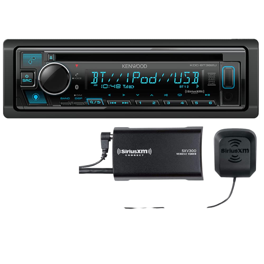 Kenwood KDC-BT282U Single-DIN Bluetooth CD Receiver — Refurbished