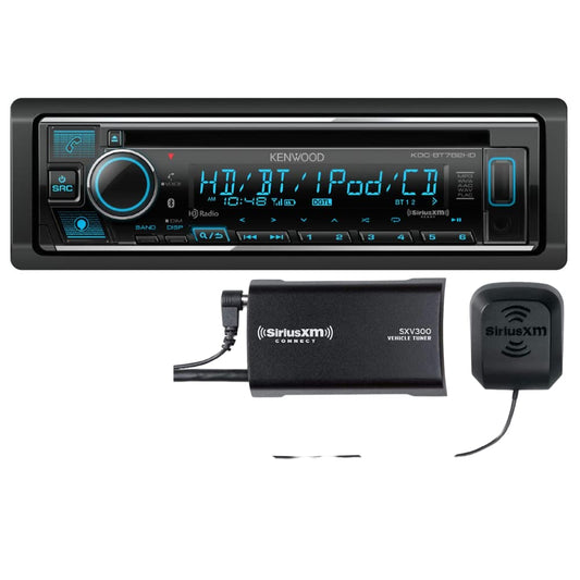 Kenwood KDC-BT782HD Single-DIN Bluetooth HD Radio CD Receiver — Refurbished