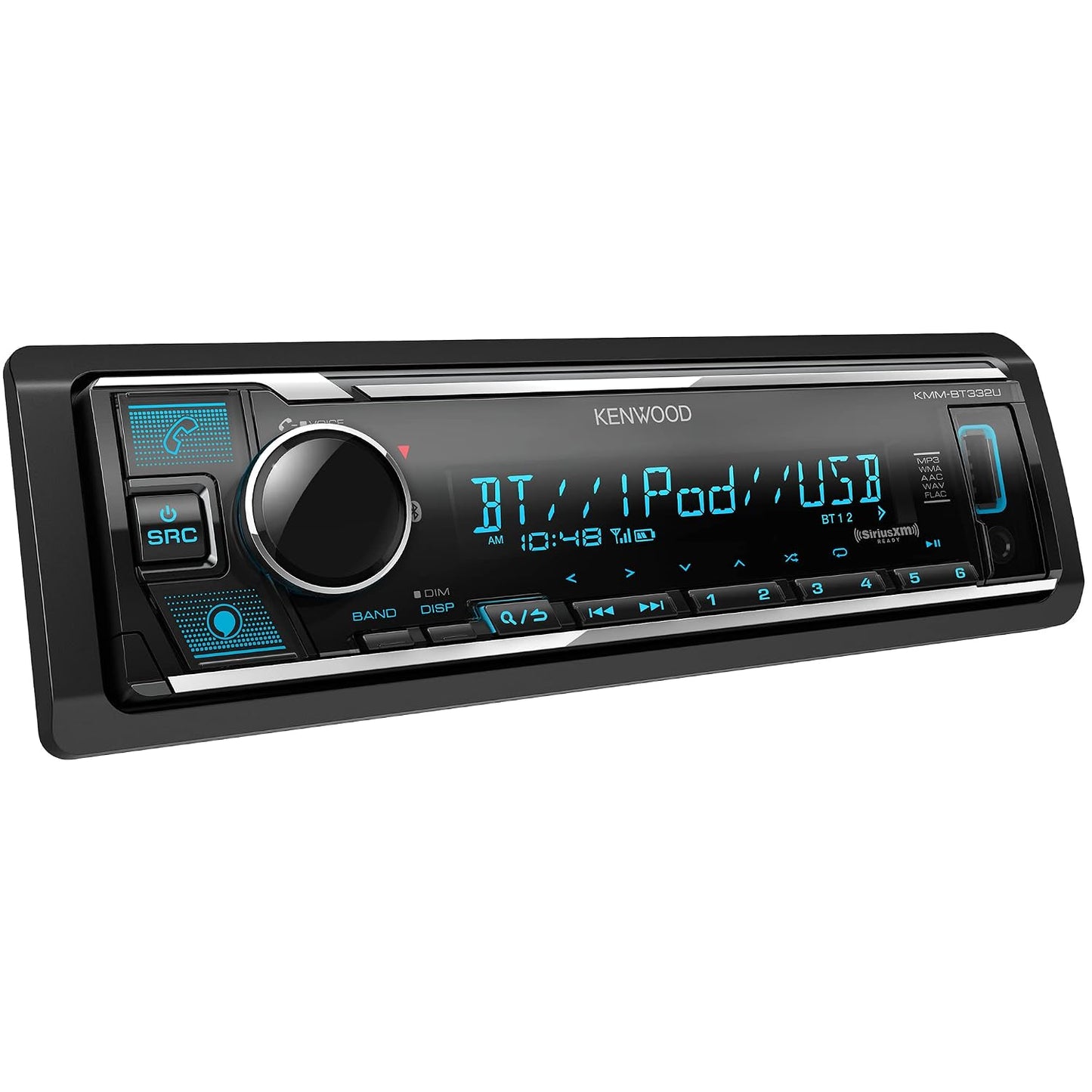 Kenwood KMM-BT332U Single-DIN Digital Media Receiver — Refurbished