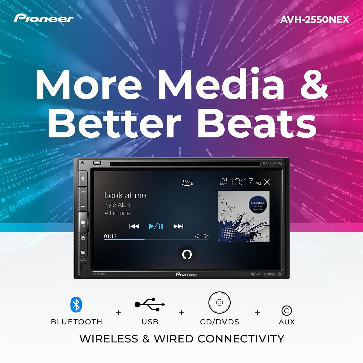Pioneer AVH-2550NEX 6.8" SiriusXM-Ready DVD Receiver — Refurbished