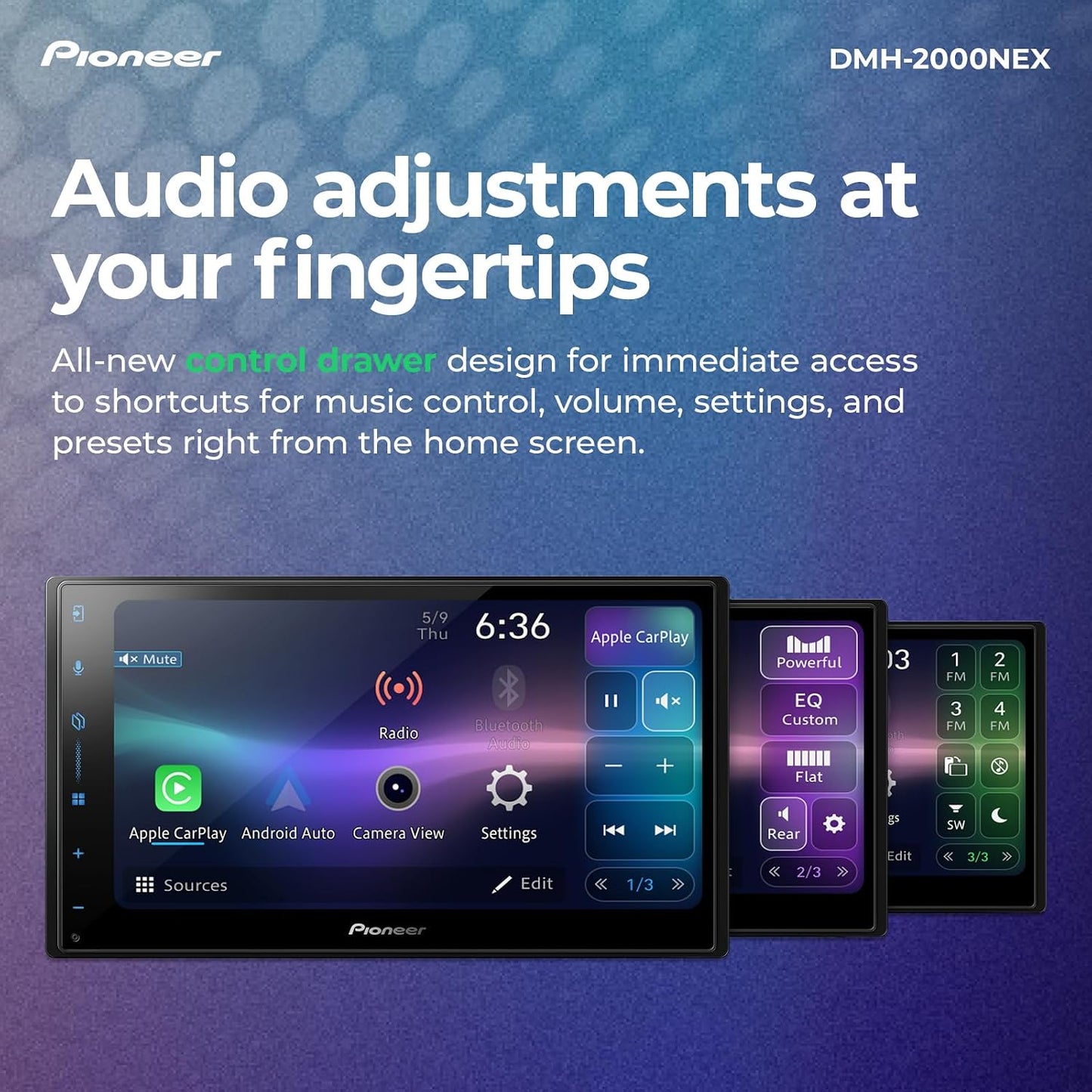 Pioneer DMH-2000NEX Double-DIN Multimedia Receiver — Refurbished