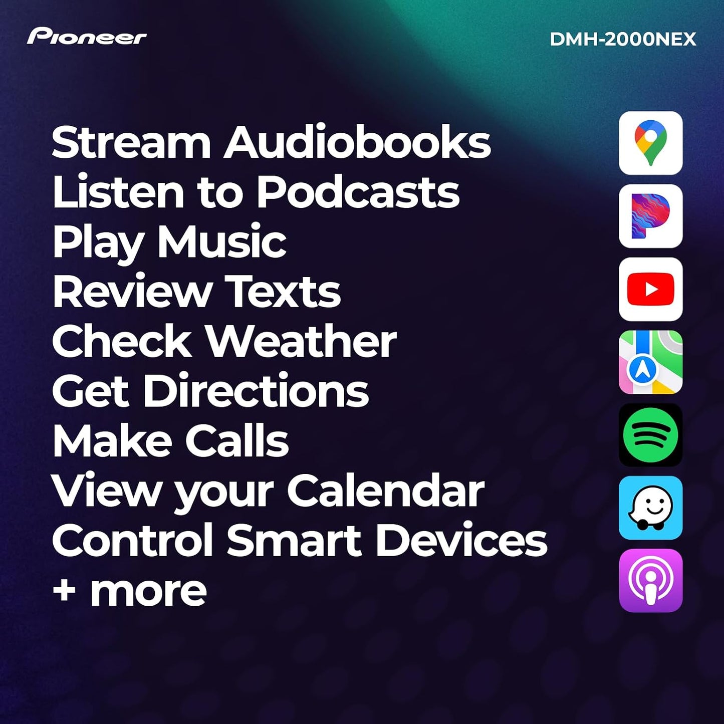 Pioneer DMH-2000NEX Double-DIN Multimedia Receiver — Refurbished