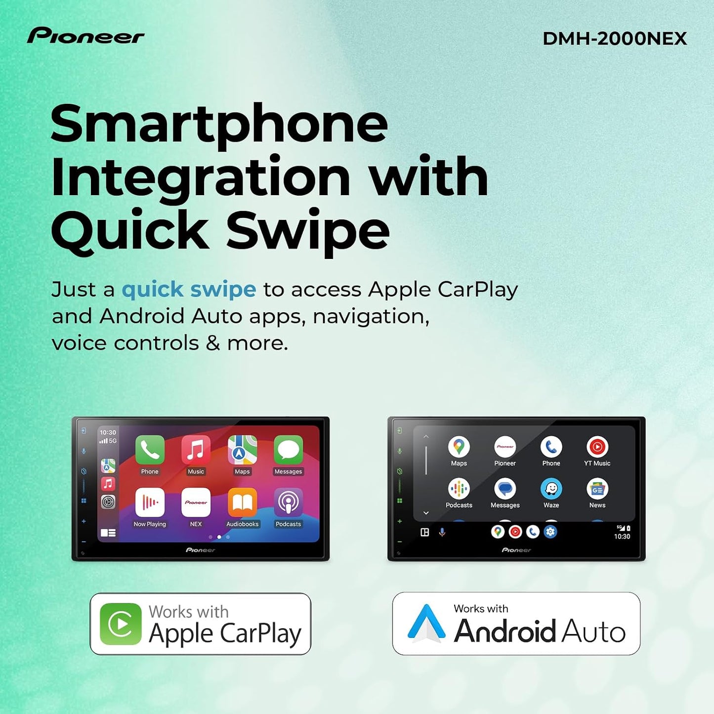 Pioneer DMH-2000NEX Double-DIN Multimedia Receiver — Refurbished