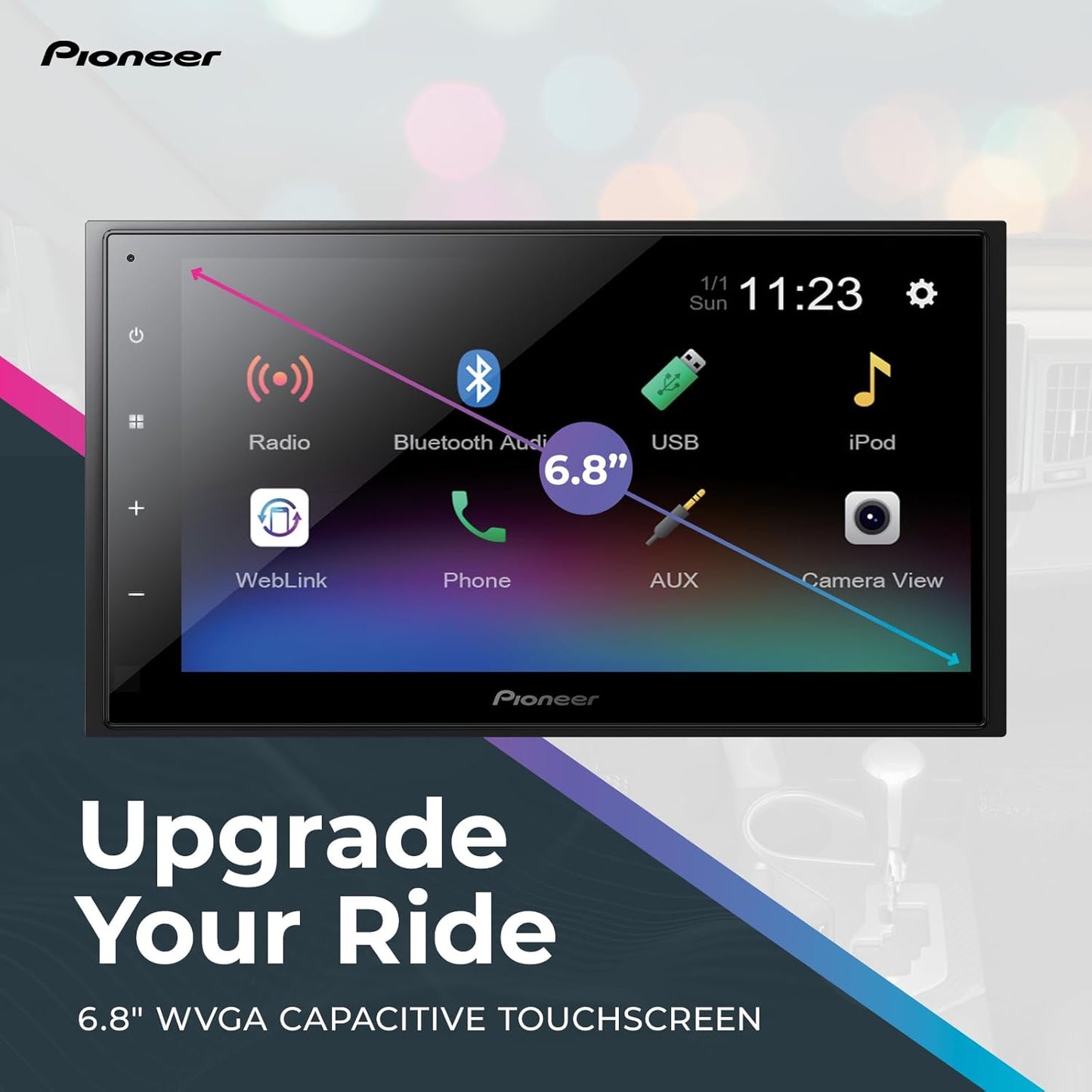 Pioneer DMH-342EX 6.8" Touchscreen Multimedia Receiver — Refurbished